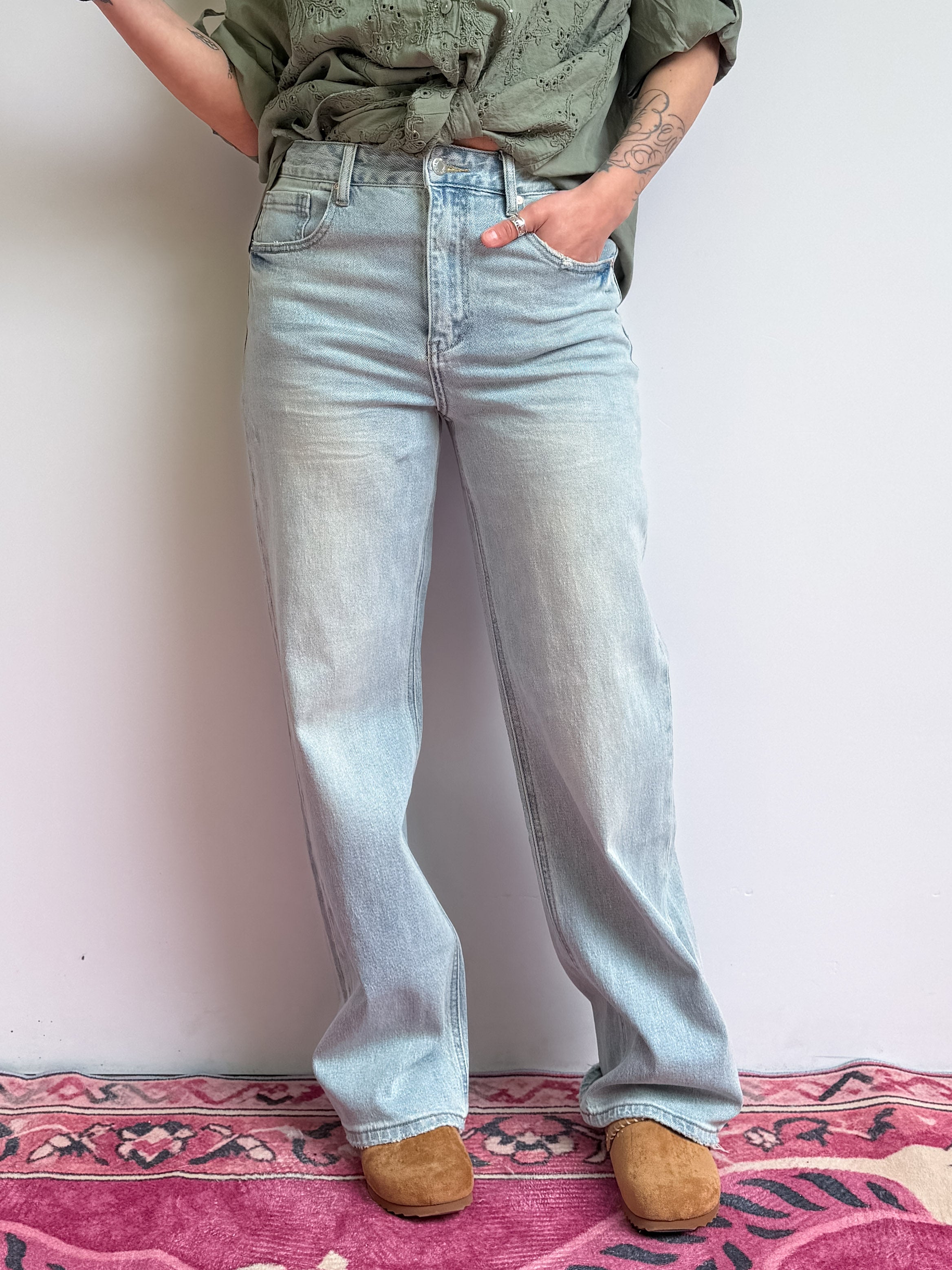 Jeans palazzo vita media