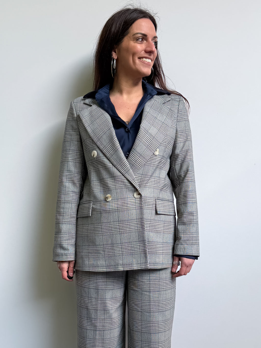 Blazer doppiopetto check