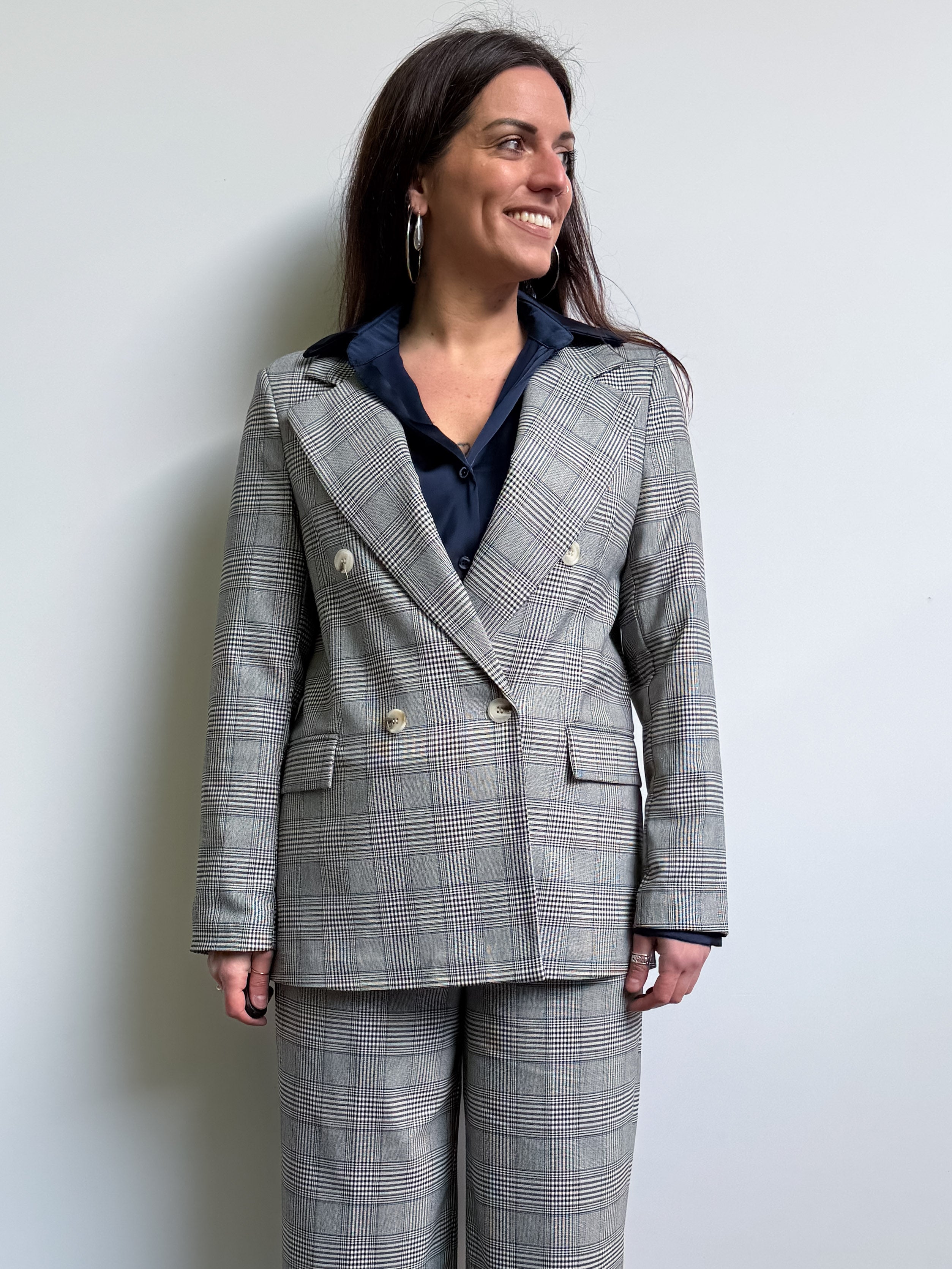 Blazer doppiopetto check