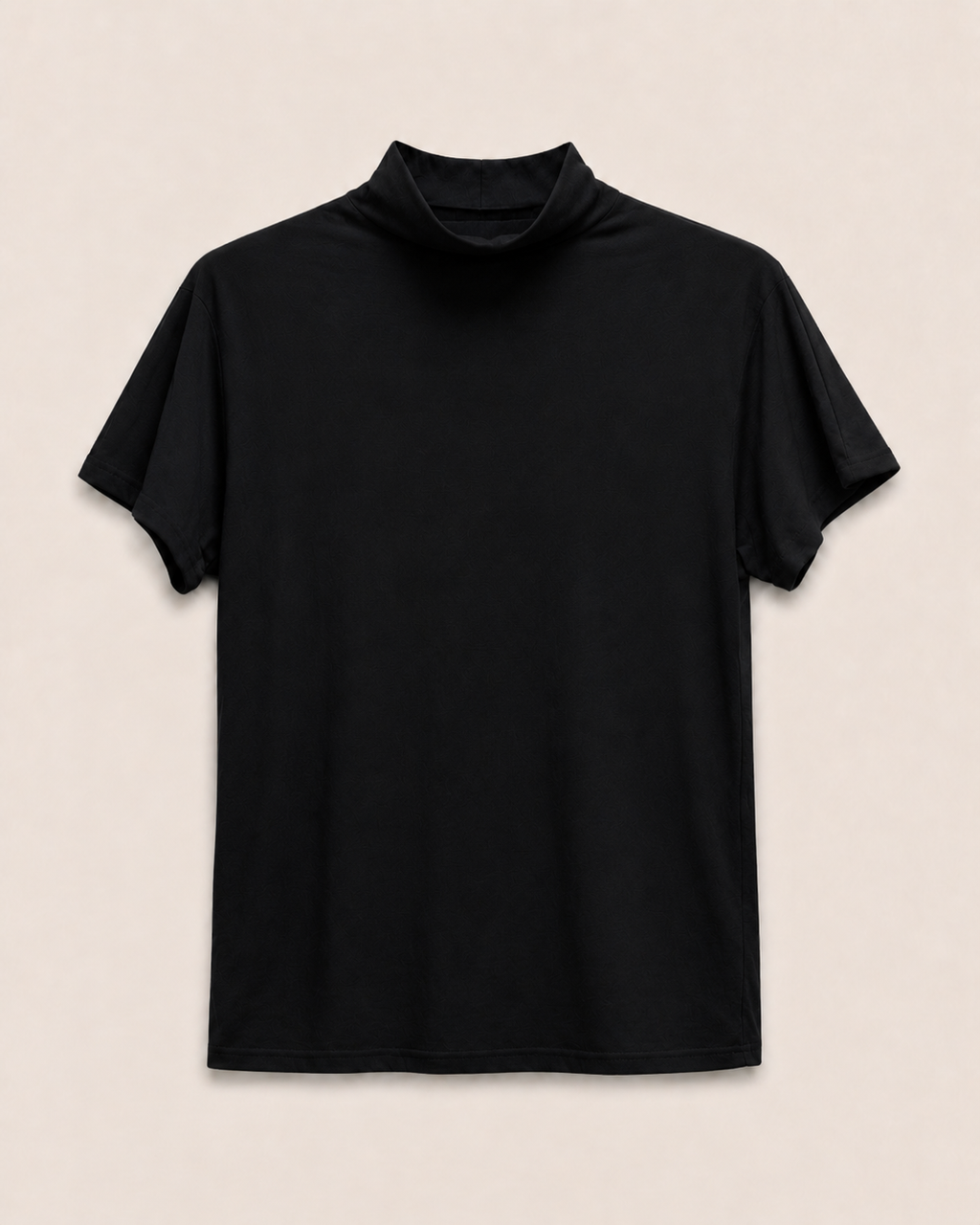 Maglia basic dolcevita manica corta