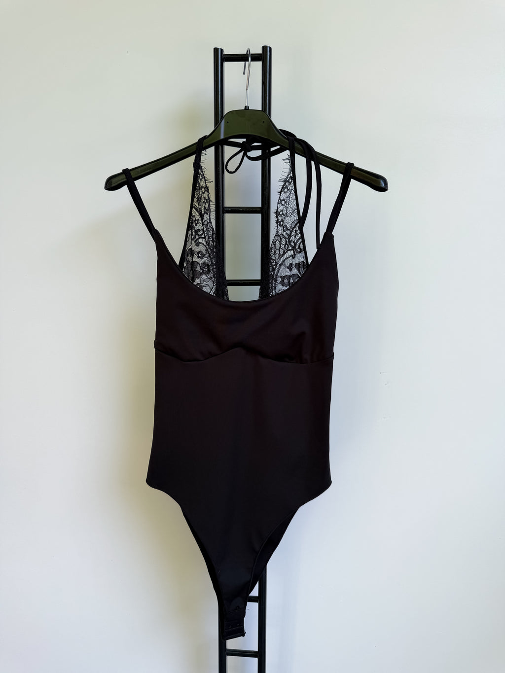 Body con inserto in pizzo