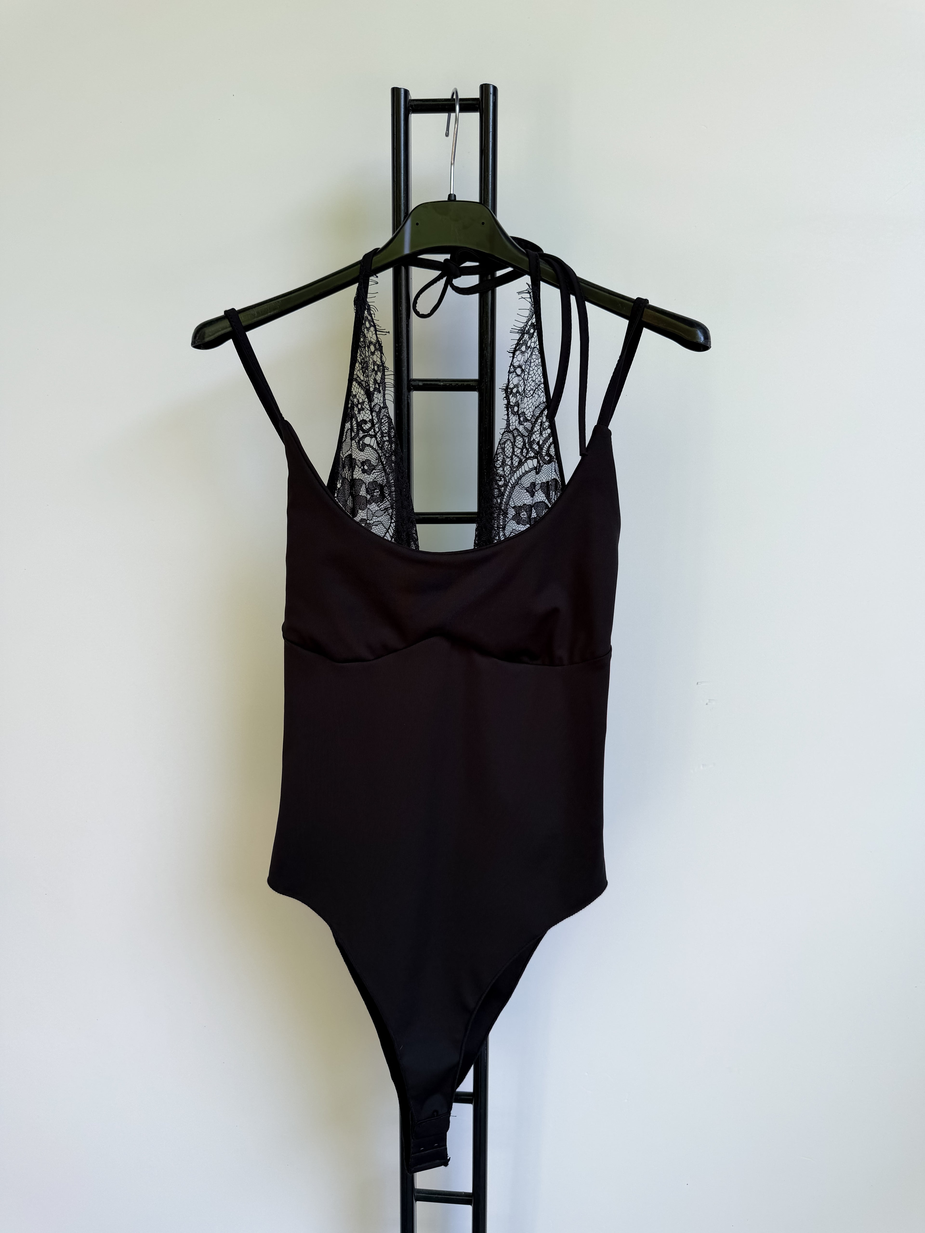 Body con inserto in pizzo