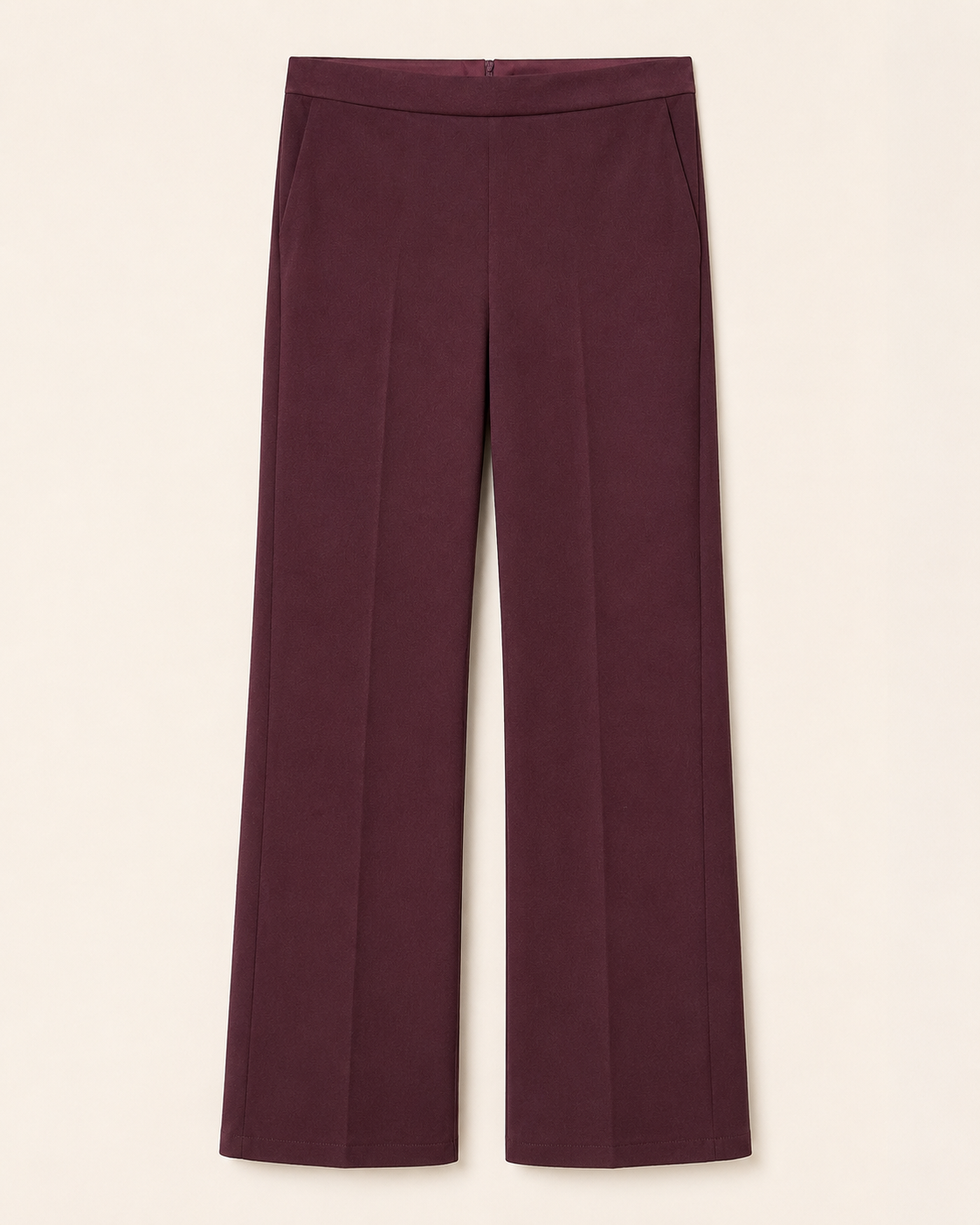 Pantaloni con profilo in raso