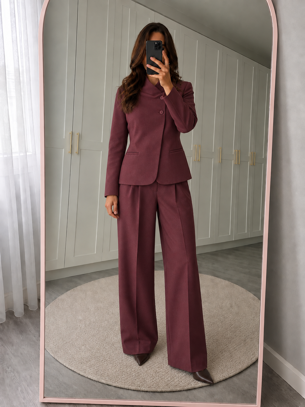 Pantalone a palazzo con pinces