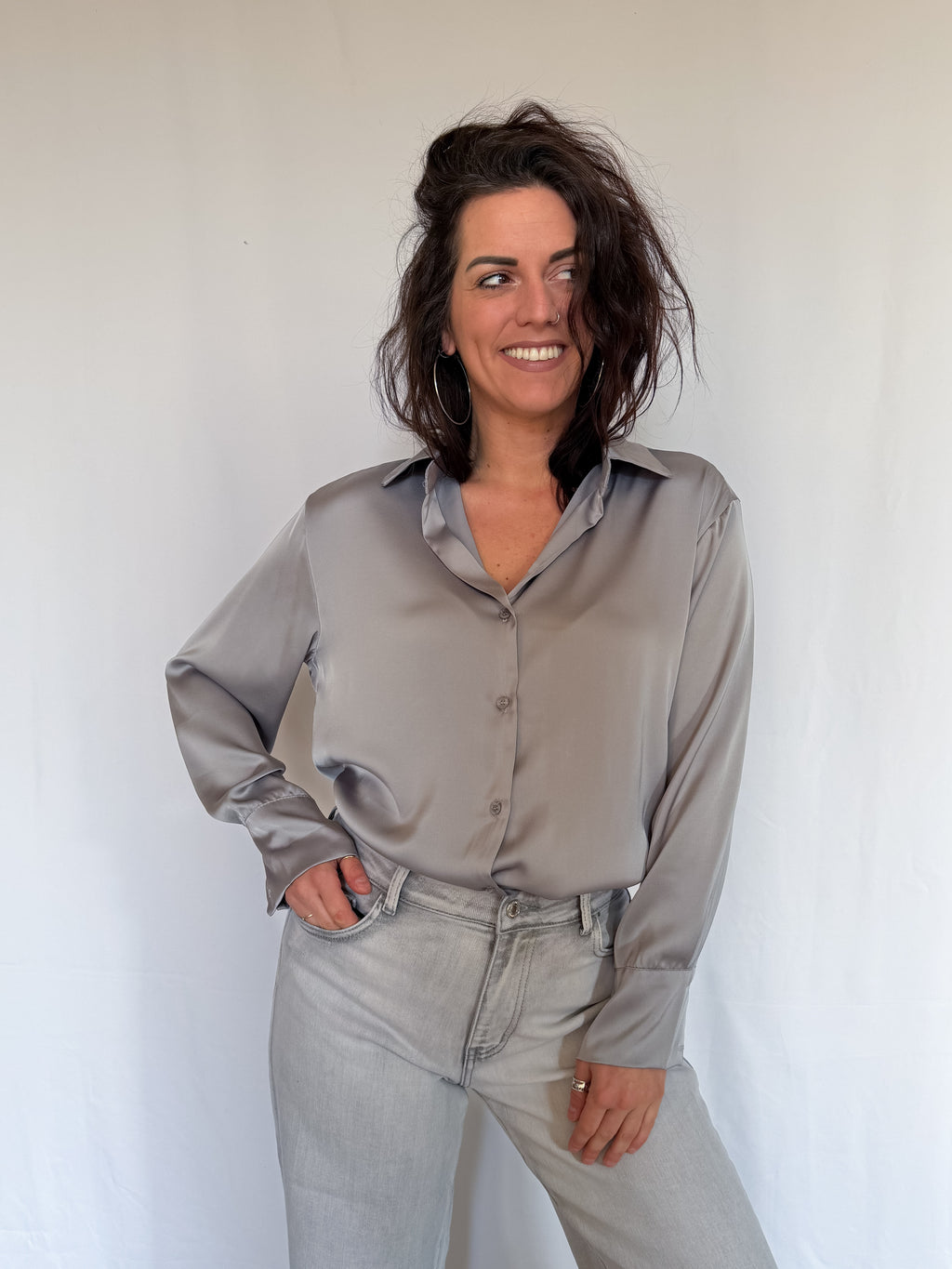 Camicia in satin