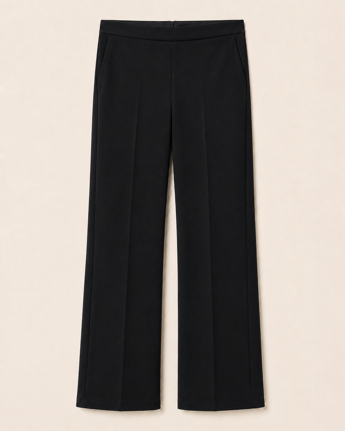 Pantaloni con profilo in raso