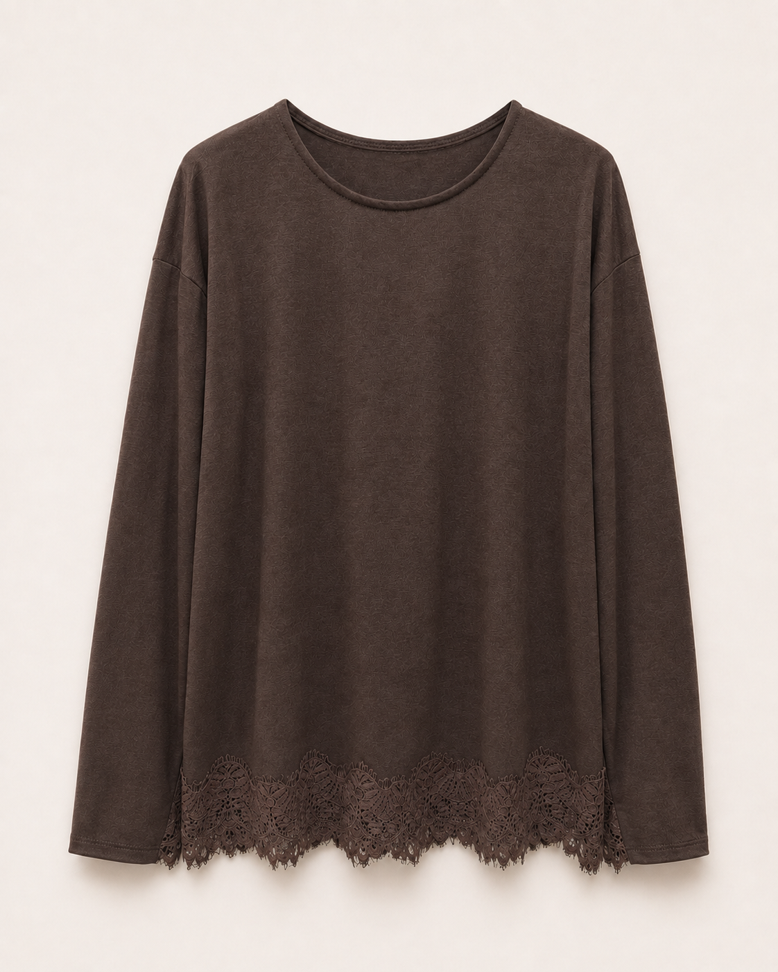 Maglia con bordo in pizzo