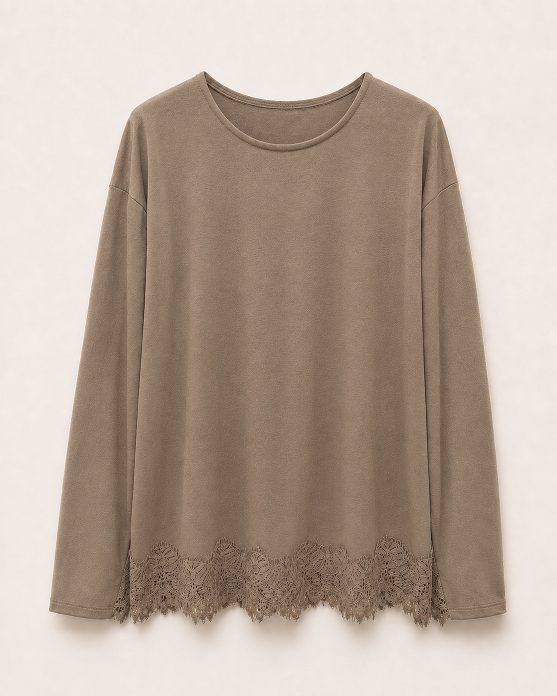 Maglia con bordo in pizzo