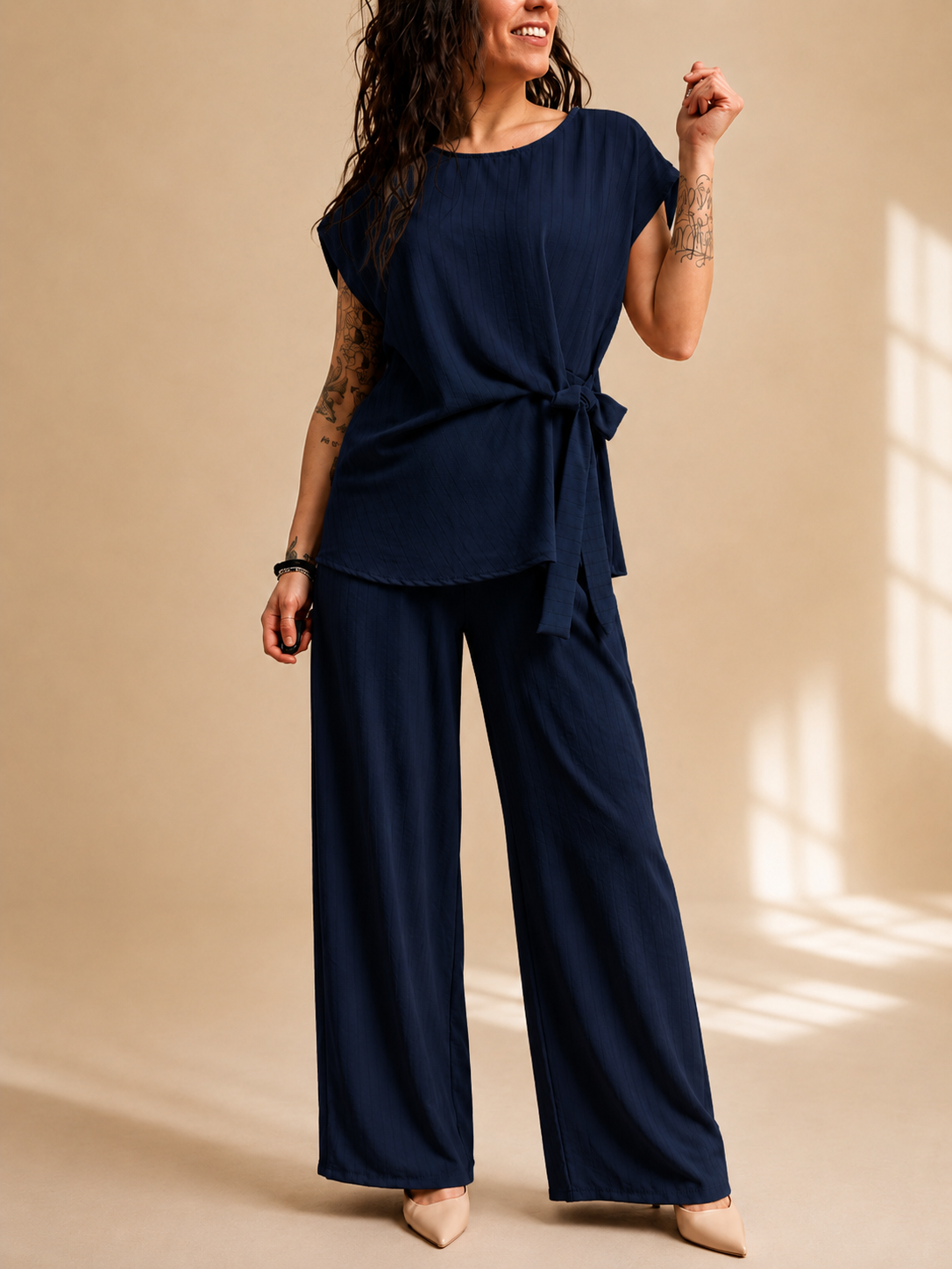 Completo blusa e pantapalazzo