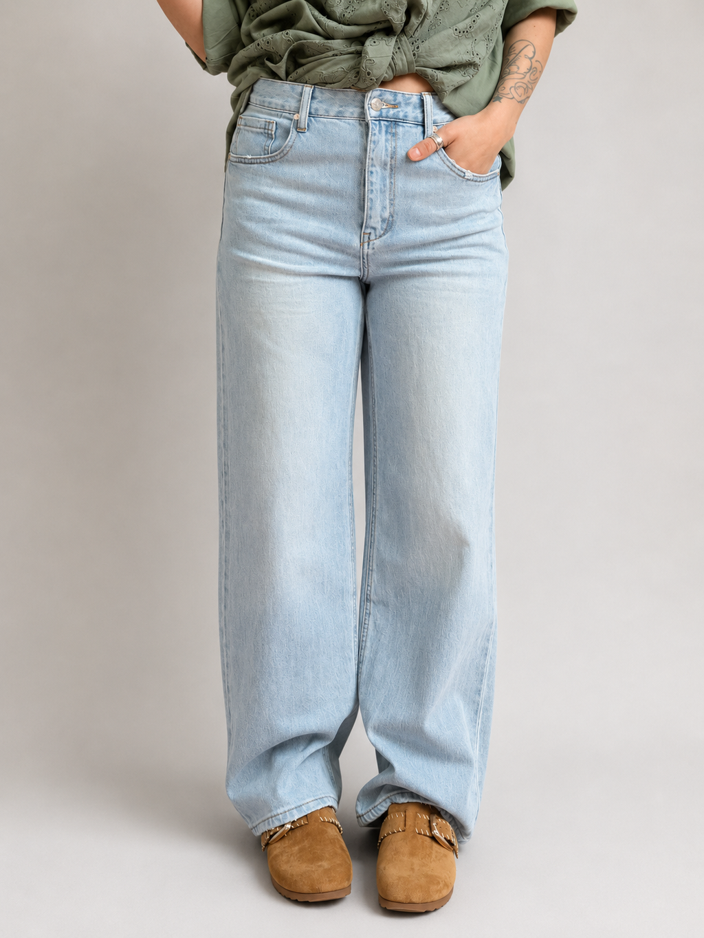 Jeans palazzo vita media