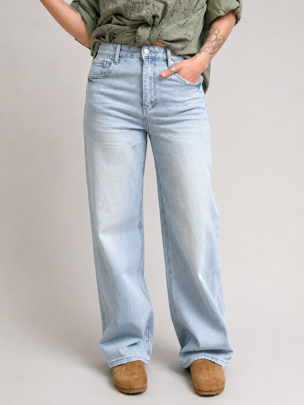 Jeans palazzo vita media