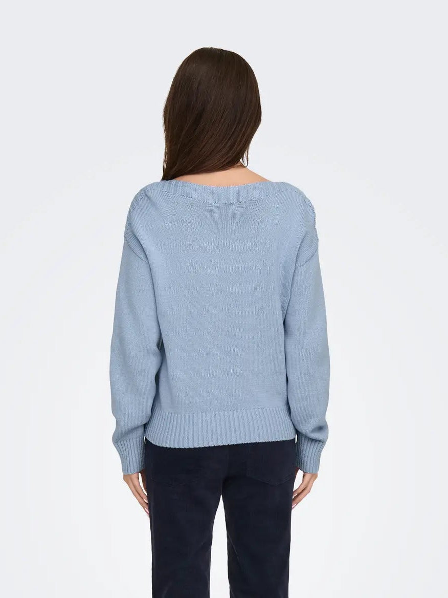 Maglioncino con scollo a barchetta