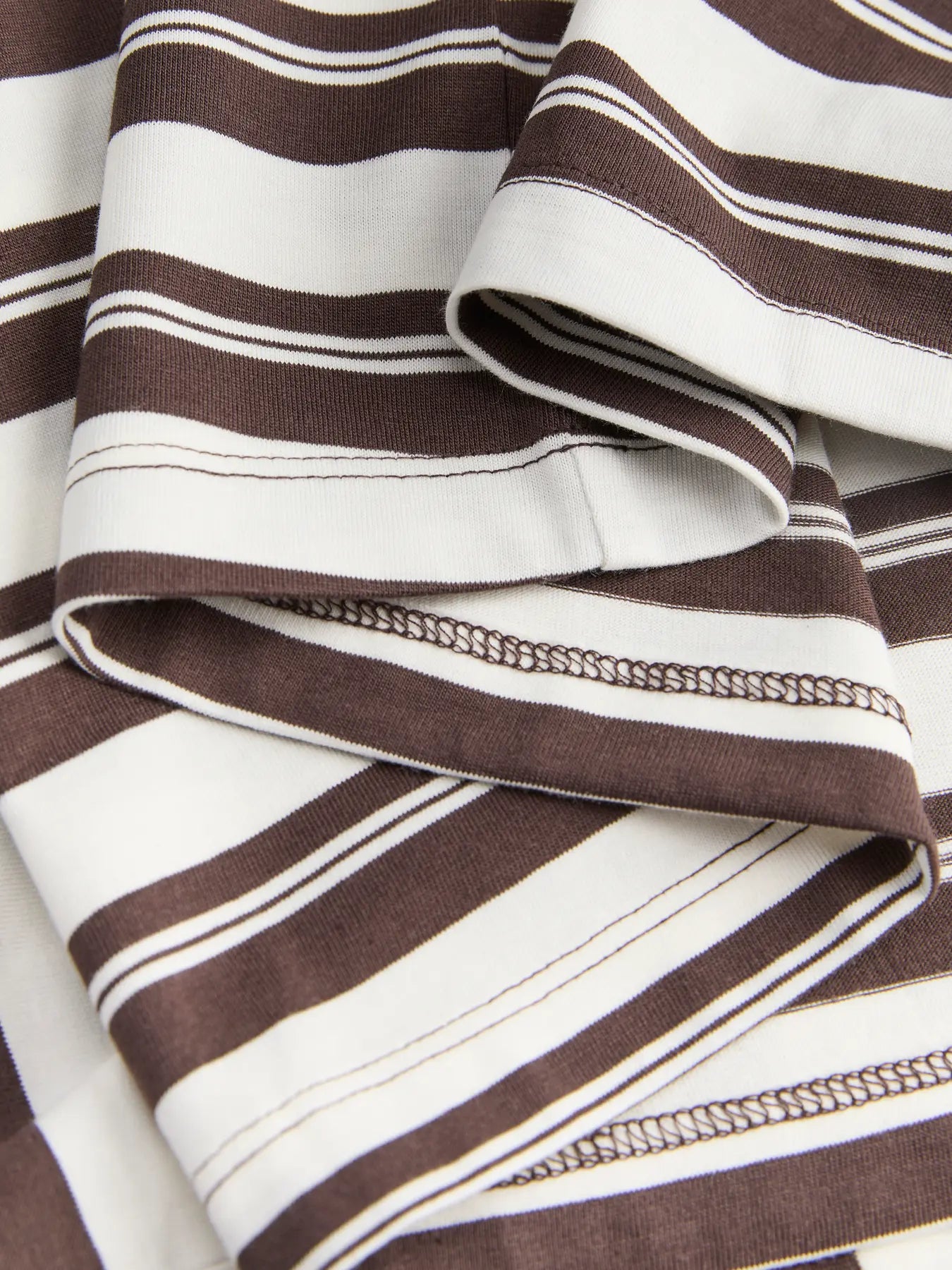 Polo over rigata a maniche lunghe