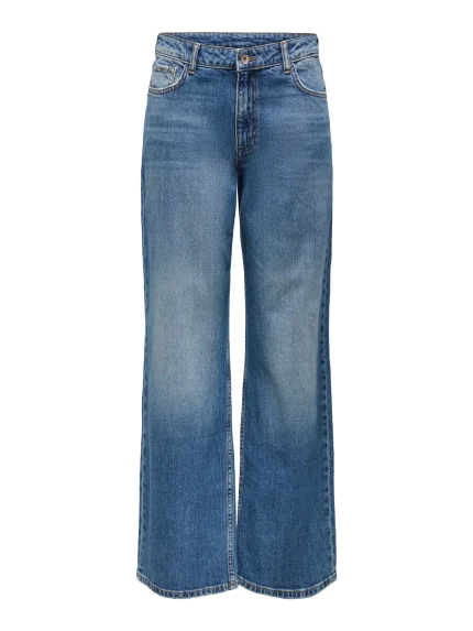 Jeans a palazzo elasticizzati Stone Wash in cotone riciclato