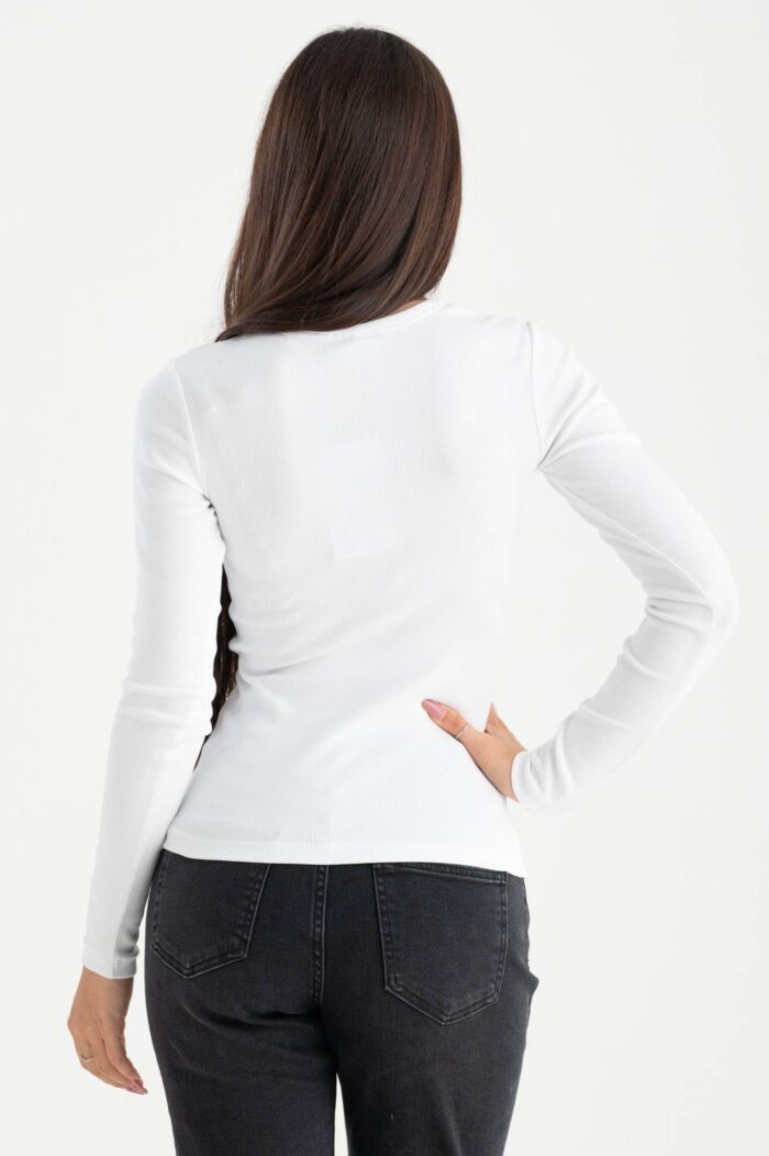 T-shirt manica lunga costina - immagine 2