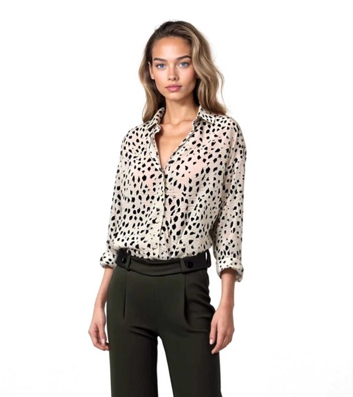 Camicia oversize in fantasia - immagine 1