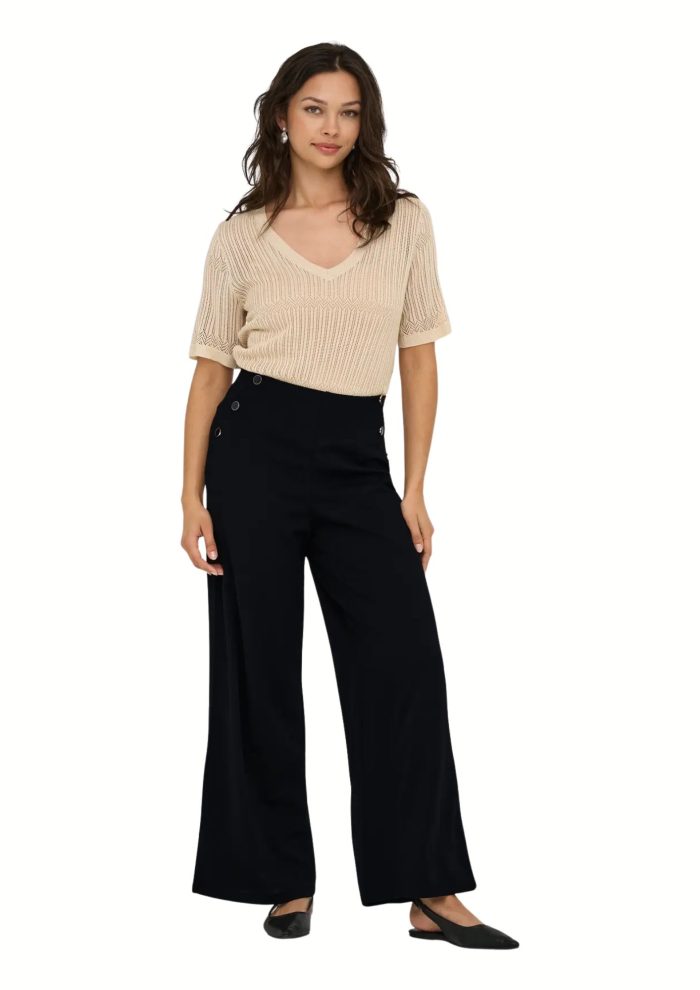 Pantalone crepe sei bottoni - immagine 4