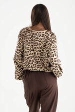 Felpa oversize girocollo maculata - immagine 3