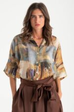 Camicia velata fantasia