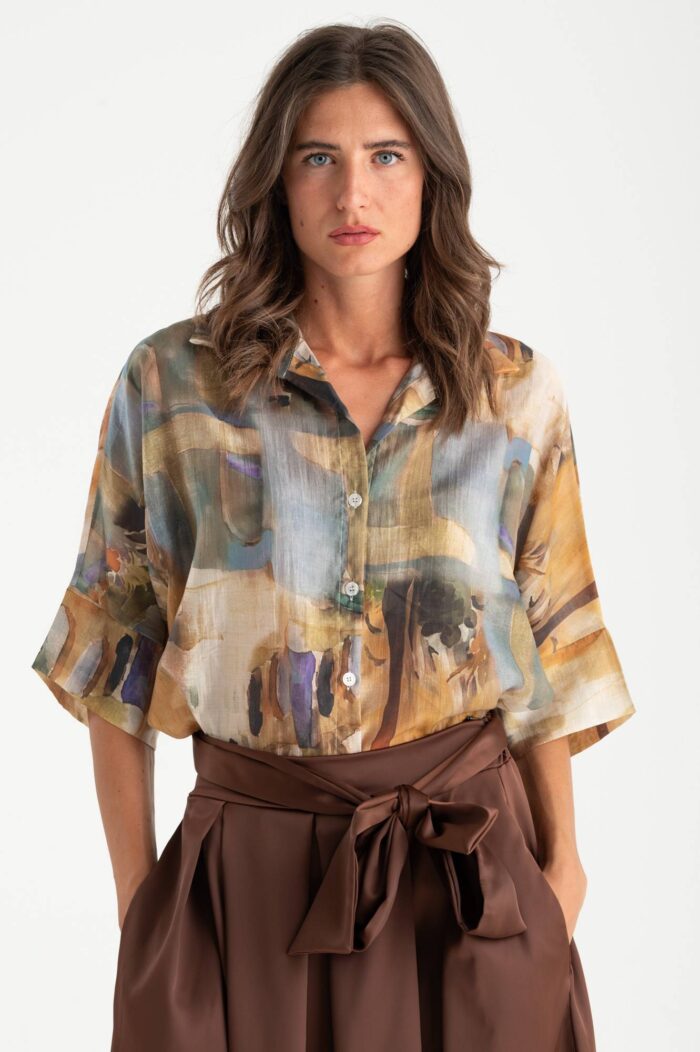 Camicia velata fantasia - immagine 1