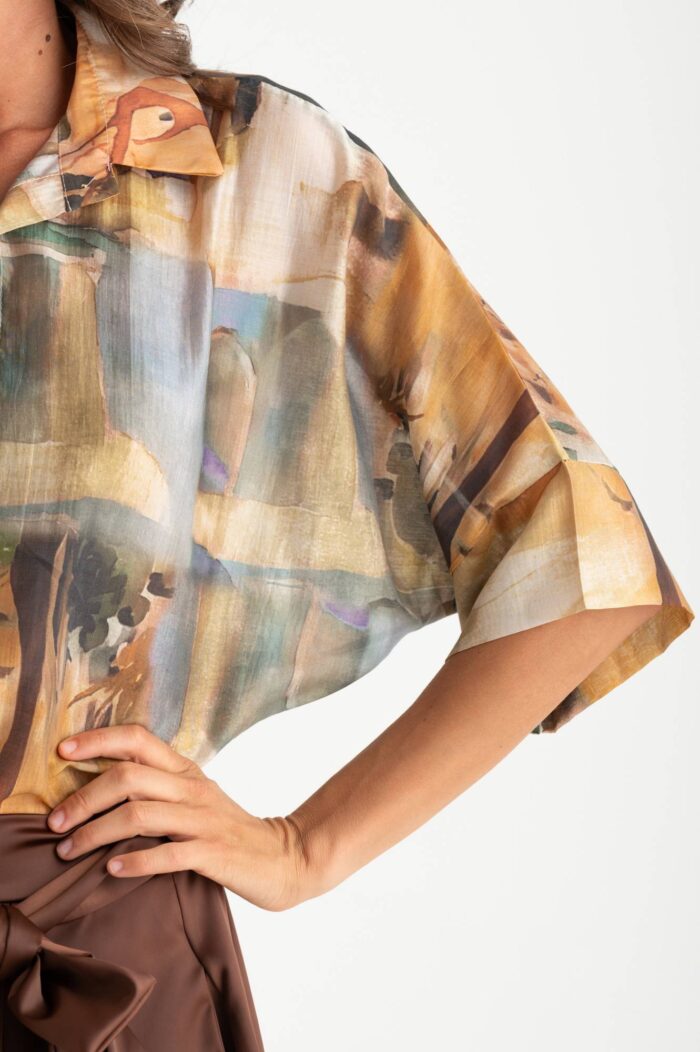 Camicia velata fantasia - immagine 2
