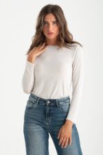 T-shirt manica lunga misto cashmere
