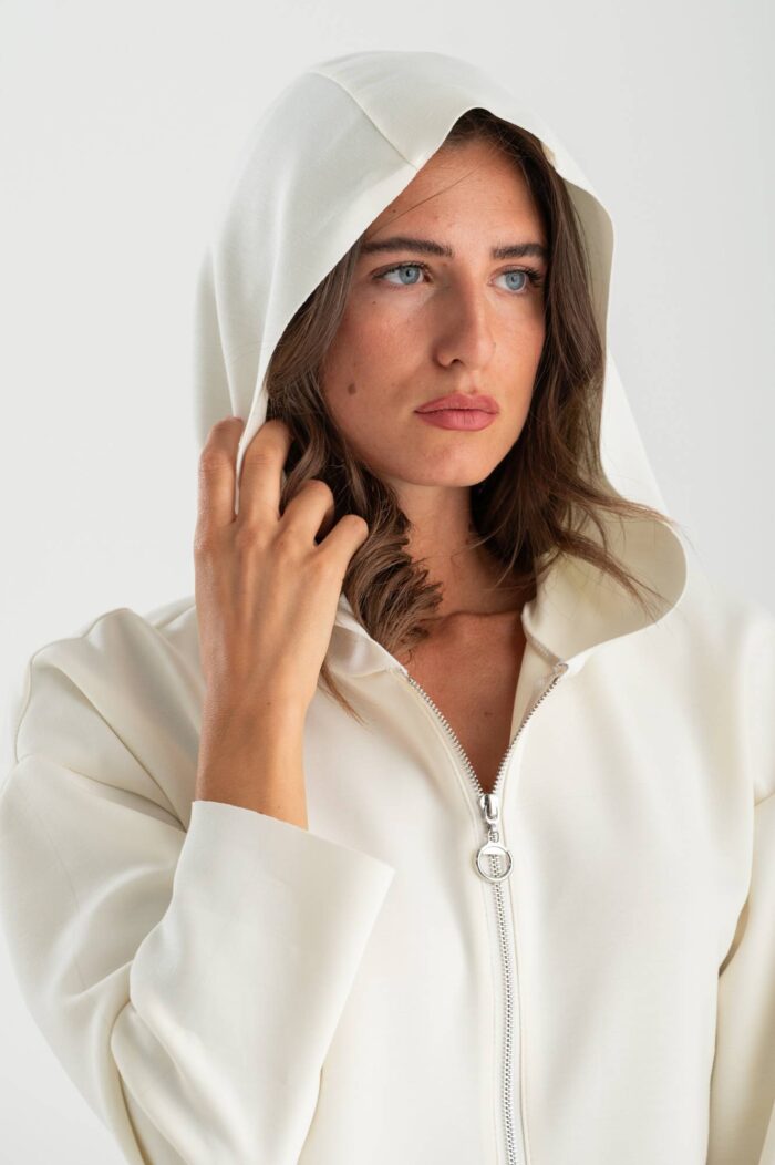 Giubbino punto Milano con zip e cappuccio - immagine 2