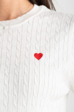 Maglia mezza manica girocollo treccine - immagine 2