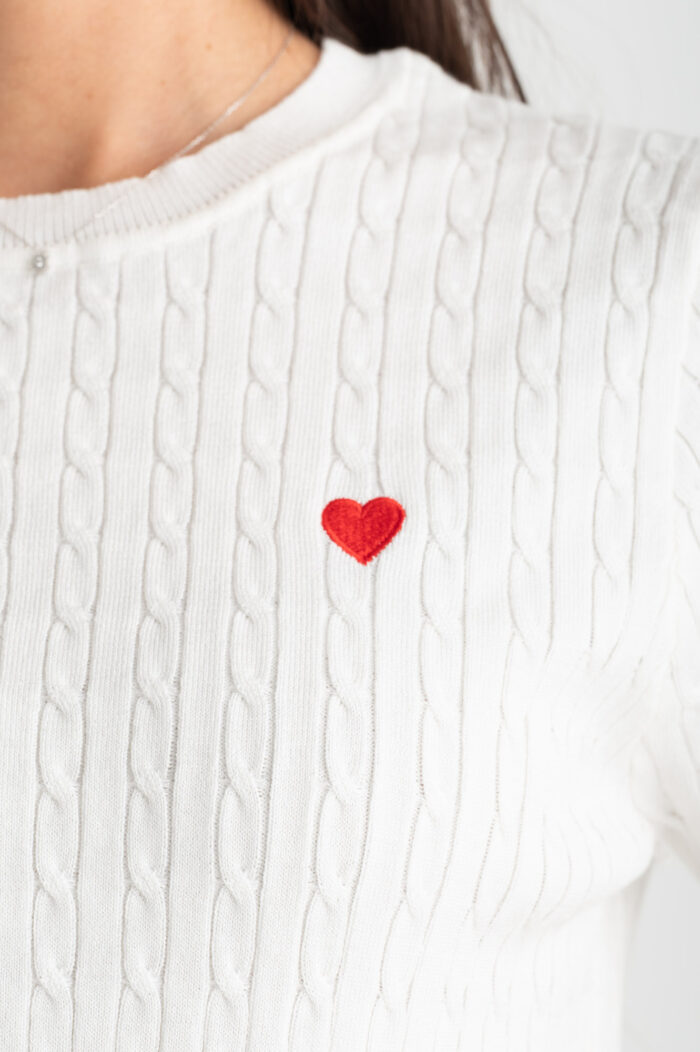 Maglia mezza manica girocollo treccine - immagine 2