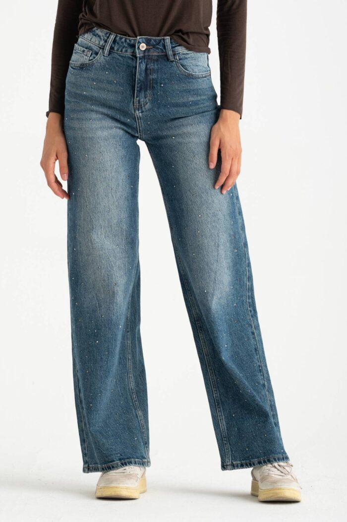 Jeans palazzo borchie - immagine 1