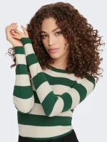 Maglia a coste rigata girocollo - immagine 2