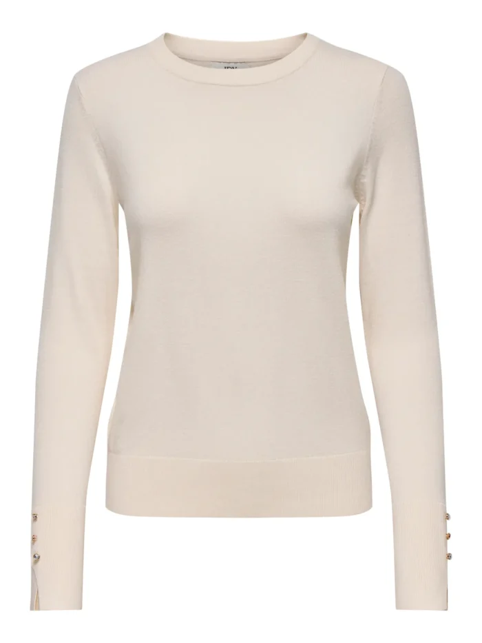 Maglia girocollo polso bottoncini - immagine 3