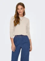 Maglia girocollo polso bottoncini