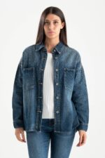 Giubbino jeans strass