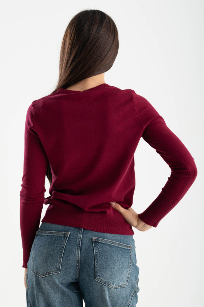 Maglia girocollo polso bottoncini - immagine 3