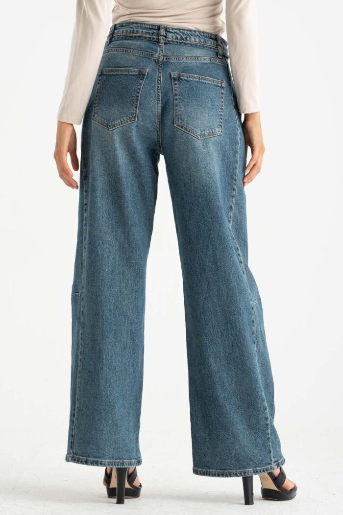 Jeans wide-leg glitterato - immagine 3