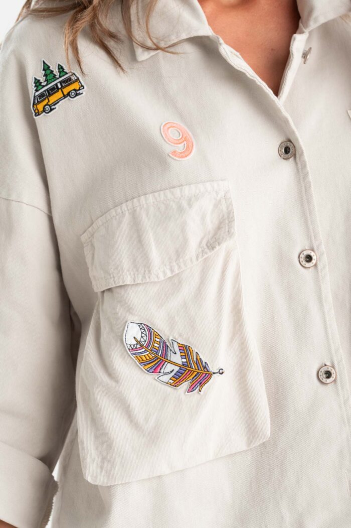 Giubbino oversize con patch - immagine 2