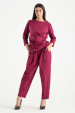Pantalone baggy punto milano - immagine 4