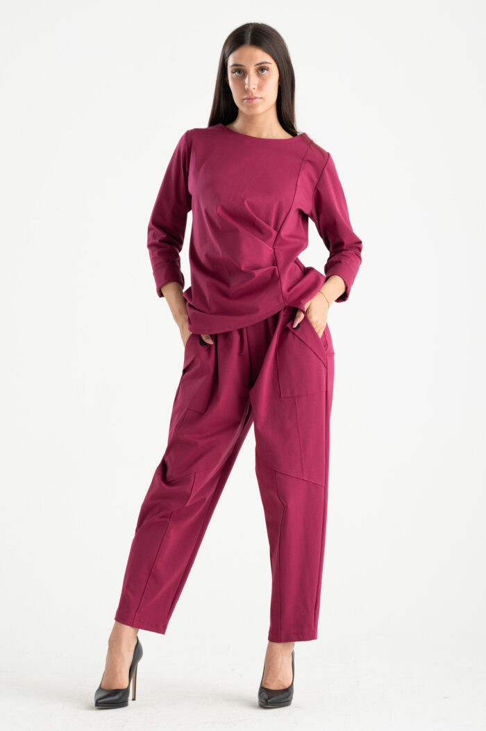Pantalone baggy punto milano - immagine 4