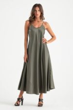 Abito lungo satin