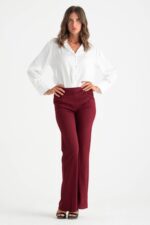 Pantalone crepe profili raso - immagine 2