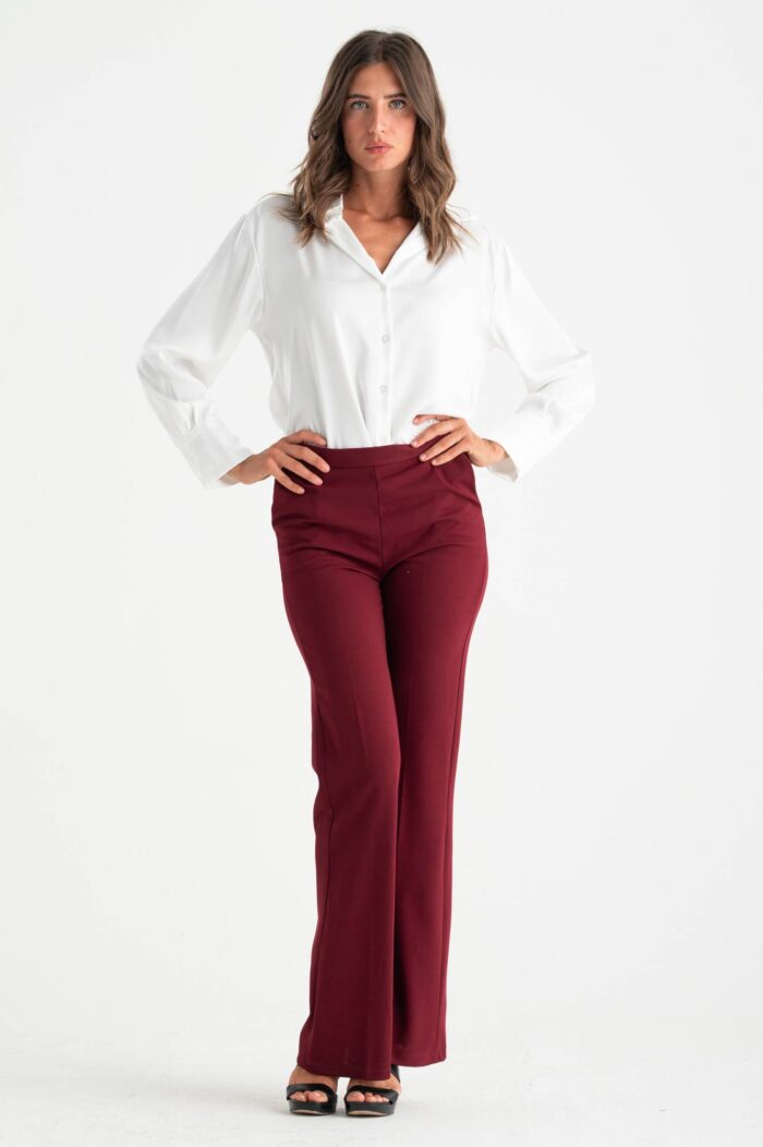 Pantalone crepe profili raso - immagine 2