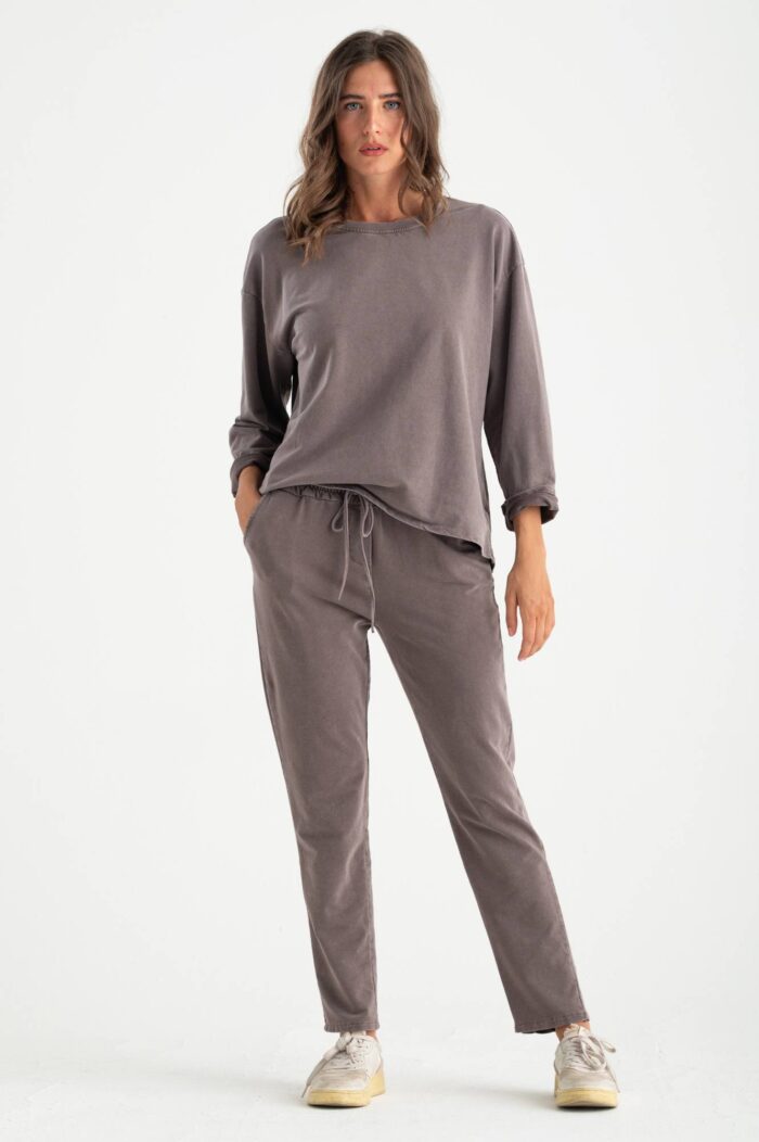 Pantalone felpa stone washed - immagine 2