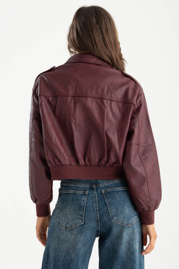 Giubbino bomber ecopelle - immagine 4