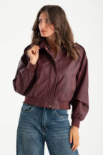 Giubbino bomber ecopelle