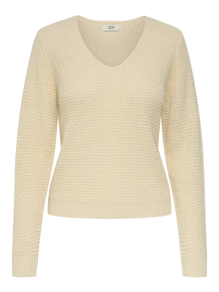 Maglia punto inglese collo a V - immagine 3