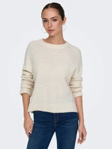 Maglia jacquard girocollo