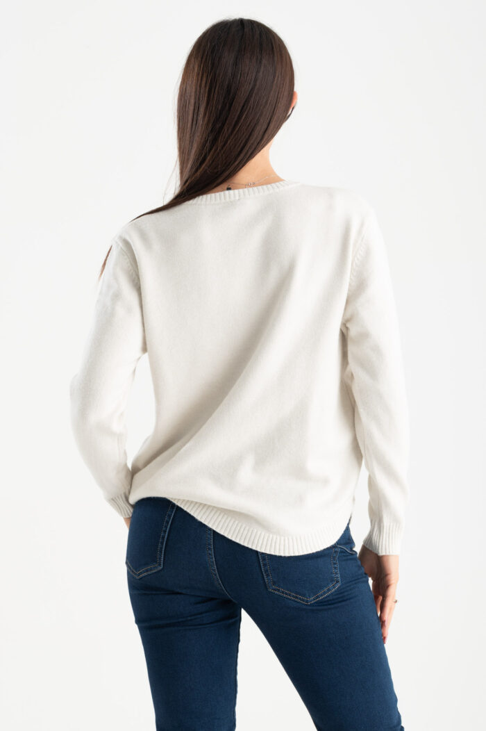 Maglia Girocollo Viscosa con ricamo - immagine 3
