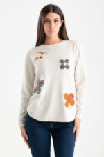 Maglia Girocollo Viscosa con ricamo