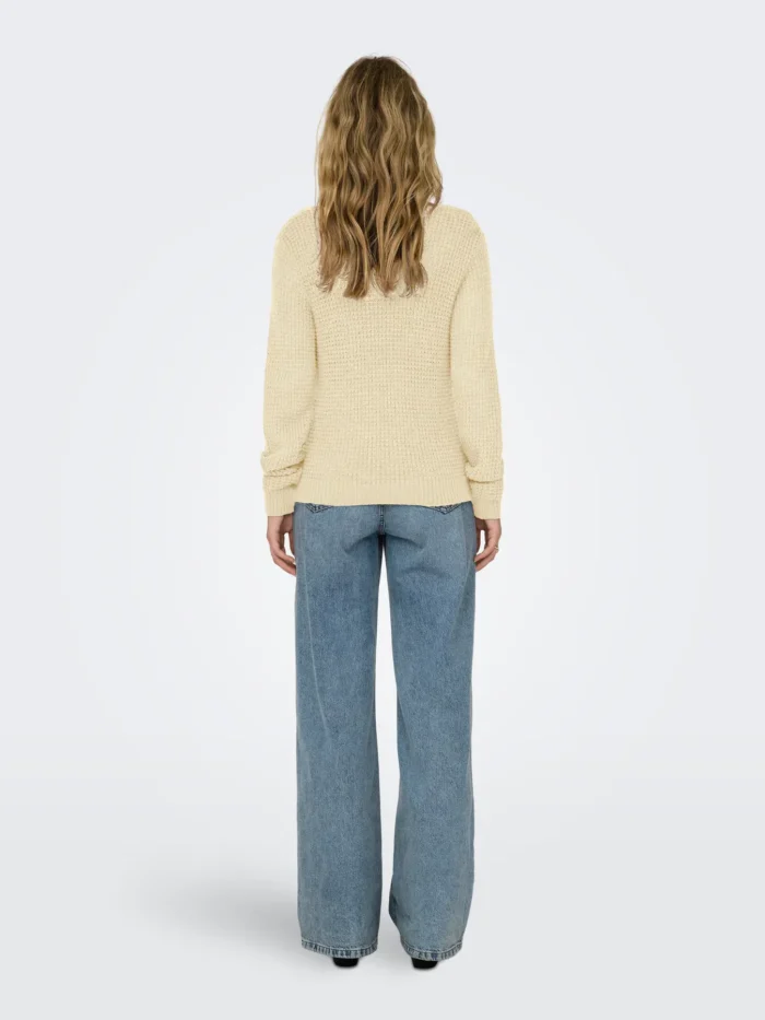 Maglia punto inglese collo a V - immagine 2
